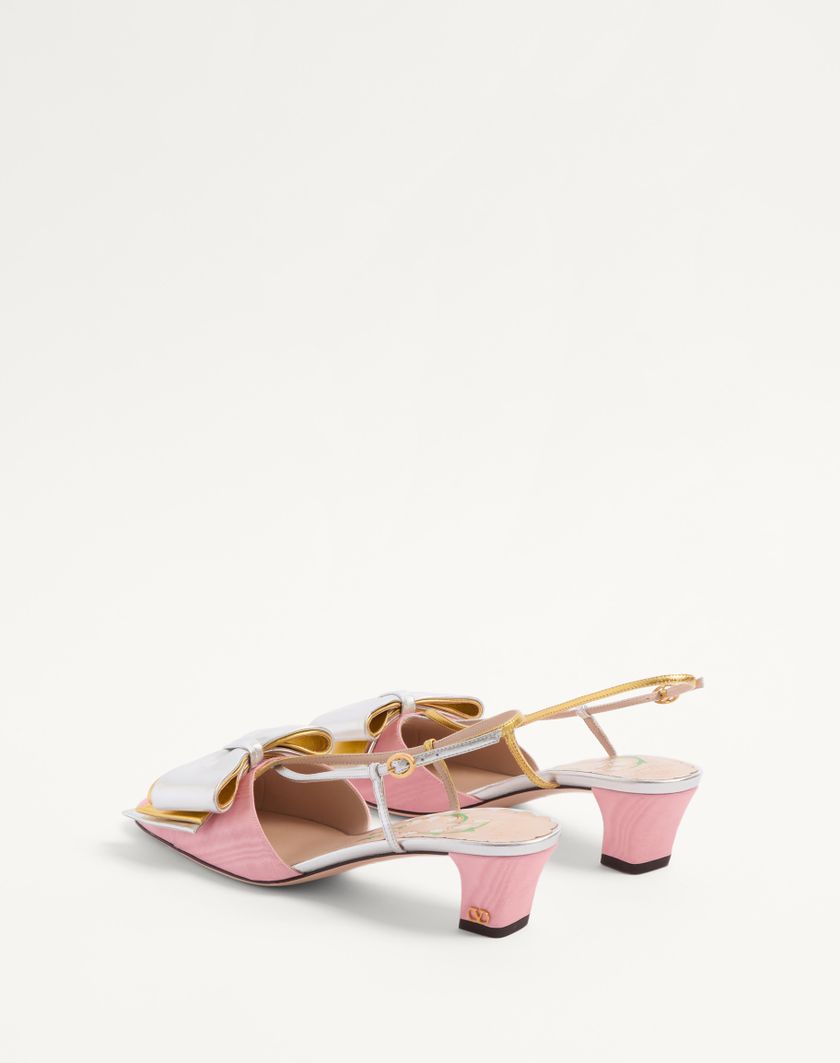 BOWOW SLINGBACK PUMPS IN MOIRÈ FABRIC 45MM - Image 4